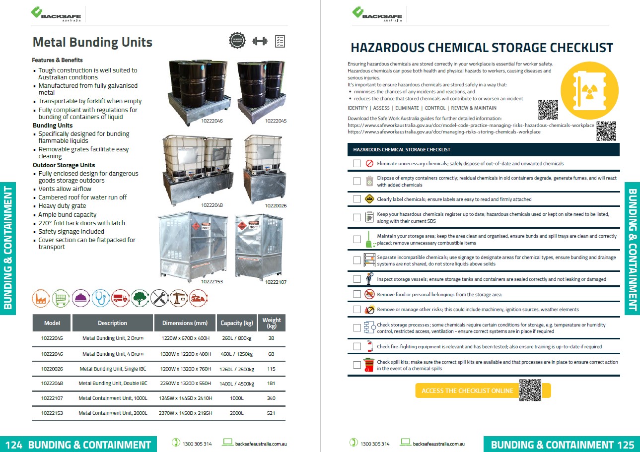 Backsafe Australia Product Guide Preview page 124-125